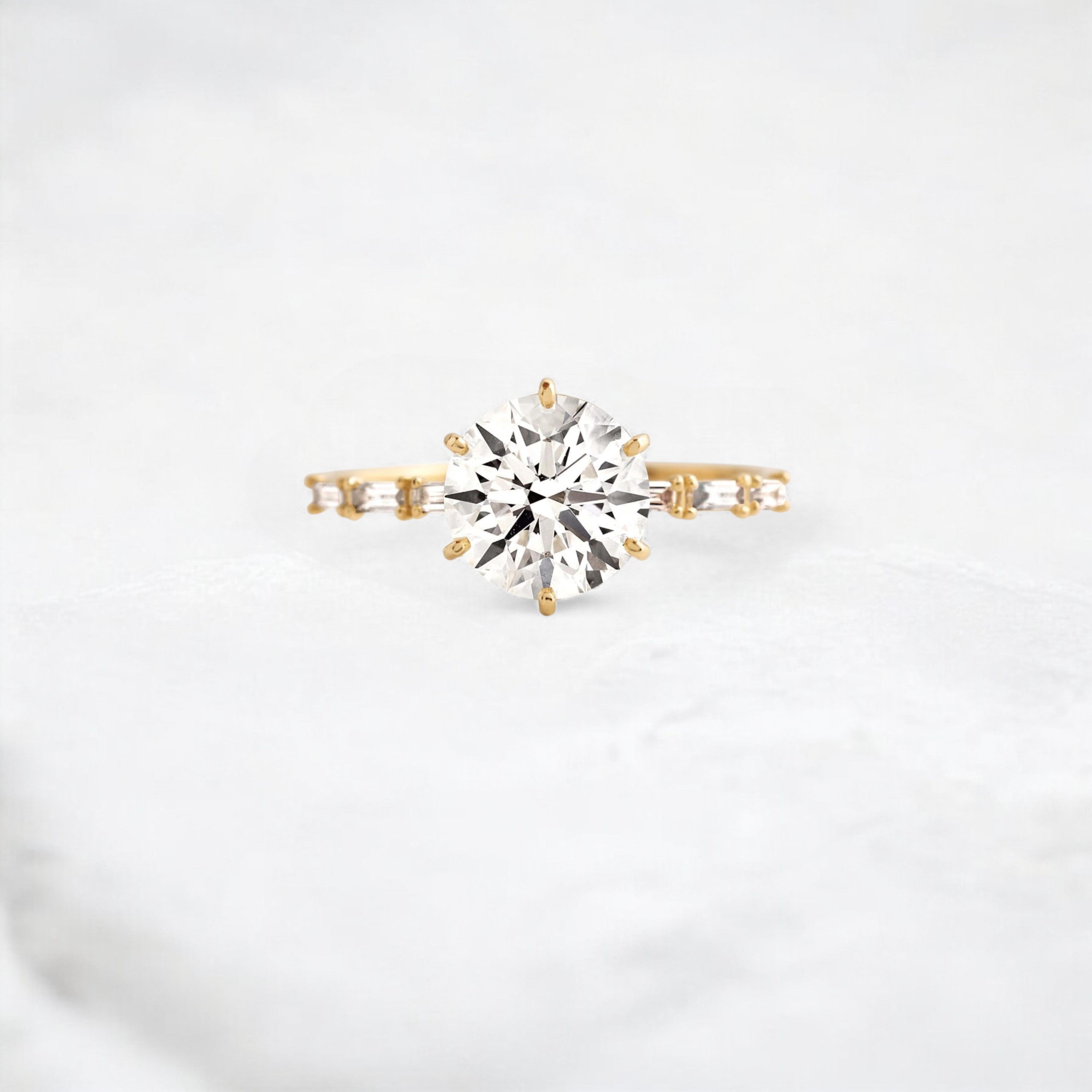 Aura-Lineage-Golden-Pave-Ring-with-Round-Baguette-Sparkle-2-ct-yellow-gold-gemfora-1