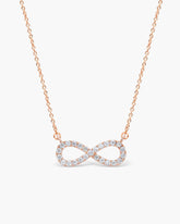 0.24CT Round Cut Moissanite Diamond Infinity Necklace for Her