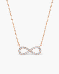 0.24CT Round Cut Moissanite Diamond Infinity Necklace for Her