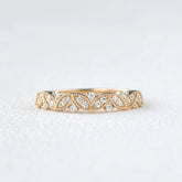 0.39CTW Round Brilliant Cut Moissanite Bridal Stack Wedding Band