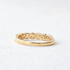 0.39CTW Round Brilliant Cut Moissanite Bridal Stack Wedding Band