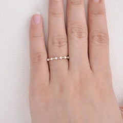 0.20CTW Round Brilliant Cut Two Prong Perfect Wedding Band