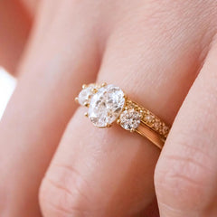 Round Brilliant Cut Half Eternity Wedding Band