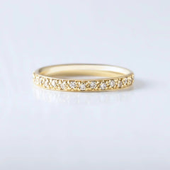 Round Brilliant Cut Half Eternity Wedding Band