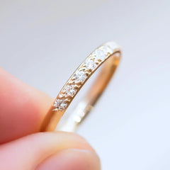 Round Brilliant Cut Half Eternity Wedding Band