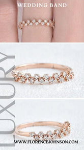 0.17CTW Round Brilliant Cut Unique Anniversary Wedding Band