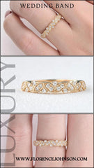 0.39CTW Round Brilliant Cut Moissanite Bridal Stack Wedding Band