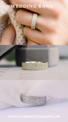 Round Brilliant Cut Full Eternity Moissanite Wedding Band