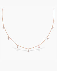0.45CT Round Cut Moissanite Diamond Kite Drop Necklace for Women