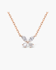 Marquise Cut Moissanite Diamond Butterfly Necklace for Women