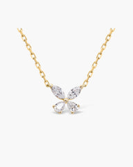 Marquise Cut Moissanite Diamond Butterfly Necklace for Women