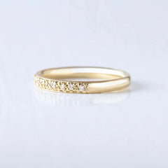 Round Brilliant Cut Half Eternity Wedding Band