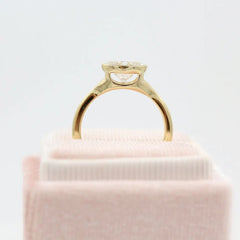 1.50ct Oval Cut Bezel Solitaire F Color VS1 Purity Lab Grown Diamond Engagement Ring
