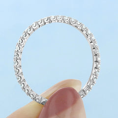 Round Brilliant Cut Full Eternity Wedding Band