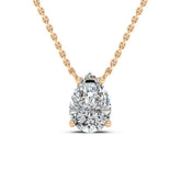Pear Cut Moissanite Diamond Solitaire Colleen Necklace for Women