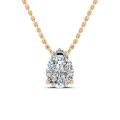 Pear Cut Moissanite Diamond Solitaire Colleen Necklace for Women