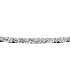 Round Cut Diamond Moissanite Tennis Necklace for Women