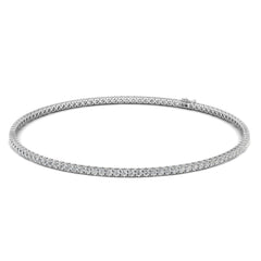 Round Cut Diamond Moissanite Tennis Necklace for Women