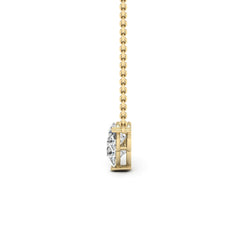Round Cut Moissanite Diamond Three Stone Necklace for Women