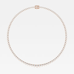 Round Cut Moissanite Diamond Tennis Necklaces for Women