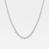 Round Cut Moissanite Diamond Tennis Necklaces for Women