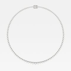 Round Cut Moissanite Diamond Tennis Necklaces for Women