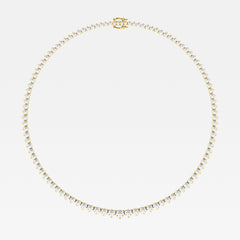Round Cut Moissanite Diamond Tennis Necklaces for Women