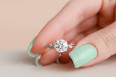 Nature Inspired Twig Engagement Ring with 2.0CT Round Cut Moissanite