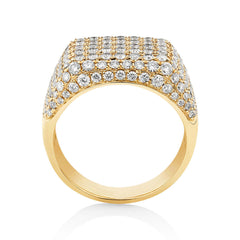 4.5MM Moissanite Diamond Men's Wedding Band In Yellow Gold