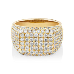 4.5MM Moissanite Diamond Men's Wedding Band In Yellow Gold