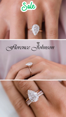 3.20CT Pear Cut Moissanite Solitaire Engagement Ring in 14K Rose Gold