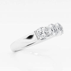 Round F-VS2 Lab Grown Diamond Five Stone Wedding Band
