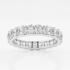 3mm Princess F-VS2 Lab Grown Diamond Eternity Wedding Band