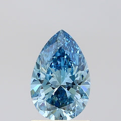 PEAR CT Fancy Vivid Blue VS1 Lab Grown Diamond