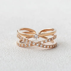 0.35CT Round Brilliant Cut Flexible Gift Wedding Band for Her