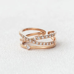0.35CT Round Brilliant Cut Flexible Gift Wedding Band for Her