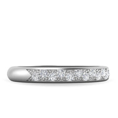Round Brilliant Cut Half Eternity Wedding Band