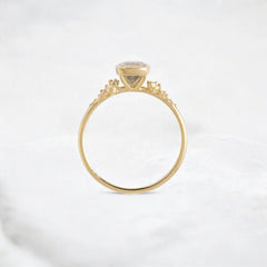 Bezel Style 1.5CT Cushion Cut Focal Diamond Engagement Ring