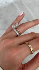 Heart Shaped Moissanite Full Eternity Diamond Wedding Band for Women
