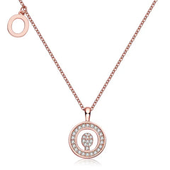 " O " Letter Moissanite Diamond Necklace for Women