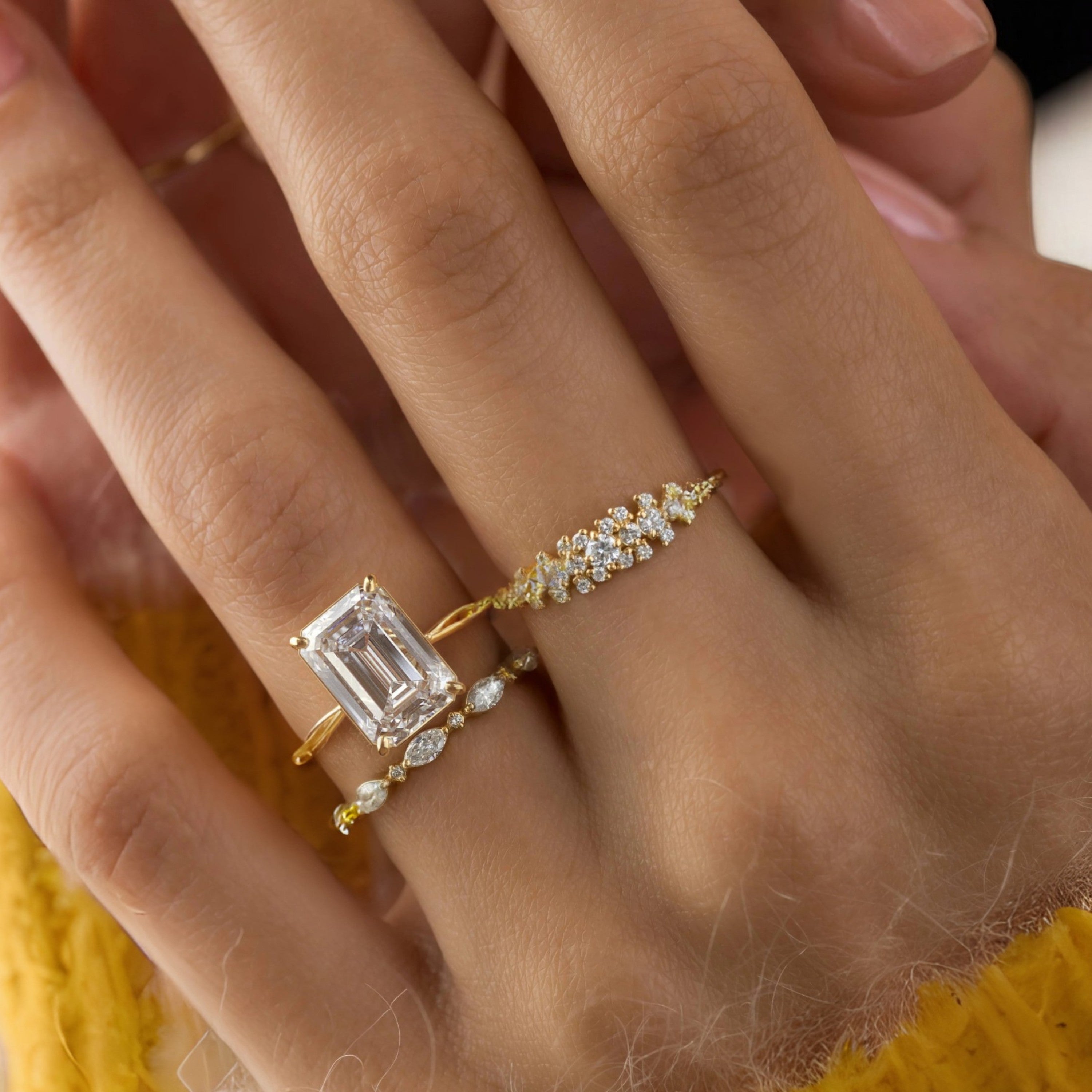 emerald-cut-engagement-ring-classic-crossed-moissanite-band-model-gemfora