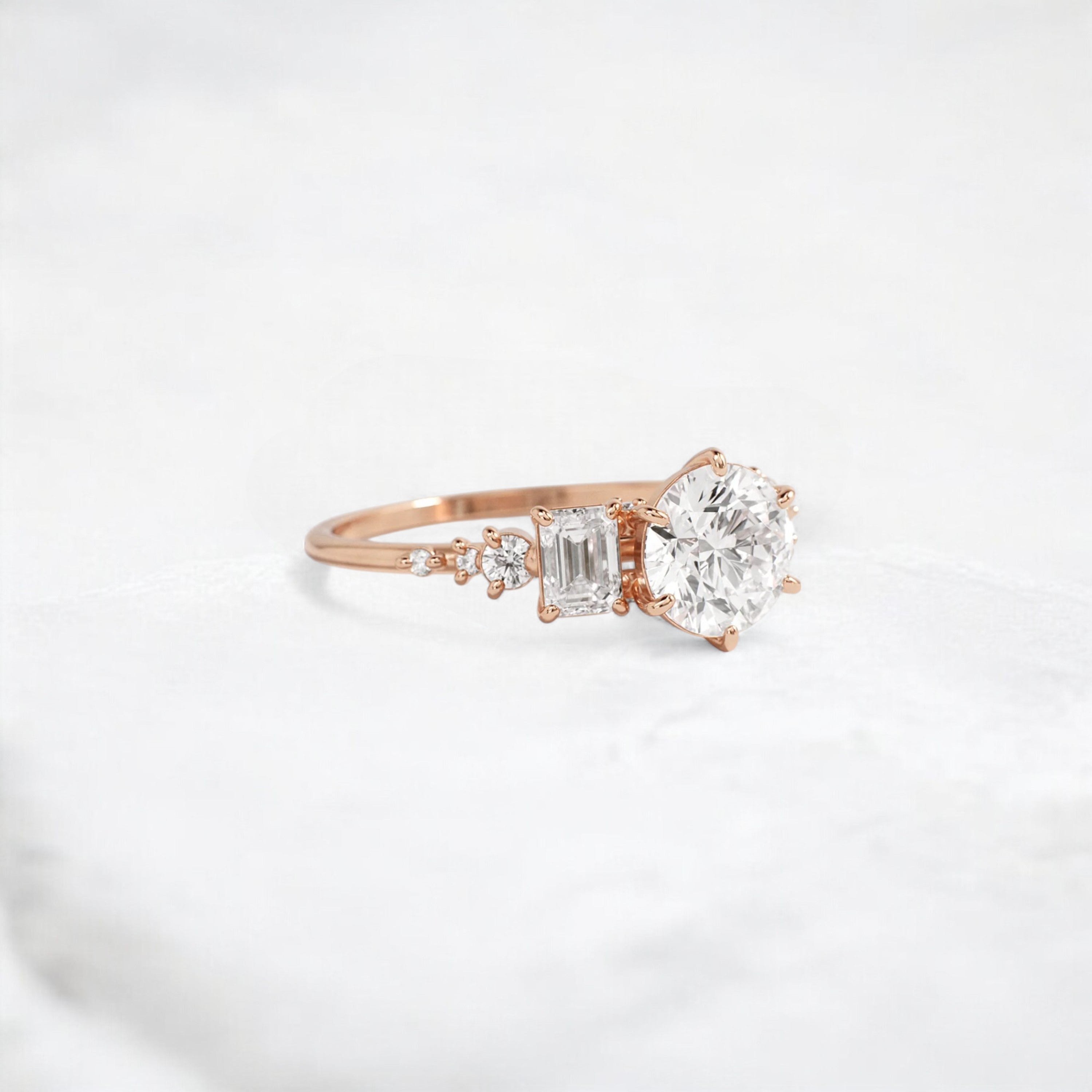 endless-bond-round-moissanite-engagement-promise-ring-1-ct-rose-gold-gemfora-2