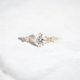 2.0CT Round Brilliant Diamond Engagement Ring, 14K Yellow Gold Five-Stone