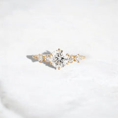 Eternal Glow, Round Cut 2Ct Moissanite Engagement Ring