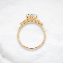 Eternal Glow, Round Cut 2Ct Moissanite Engagement Ring