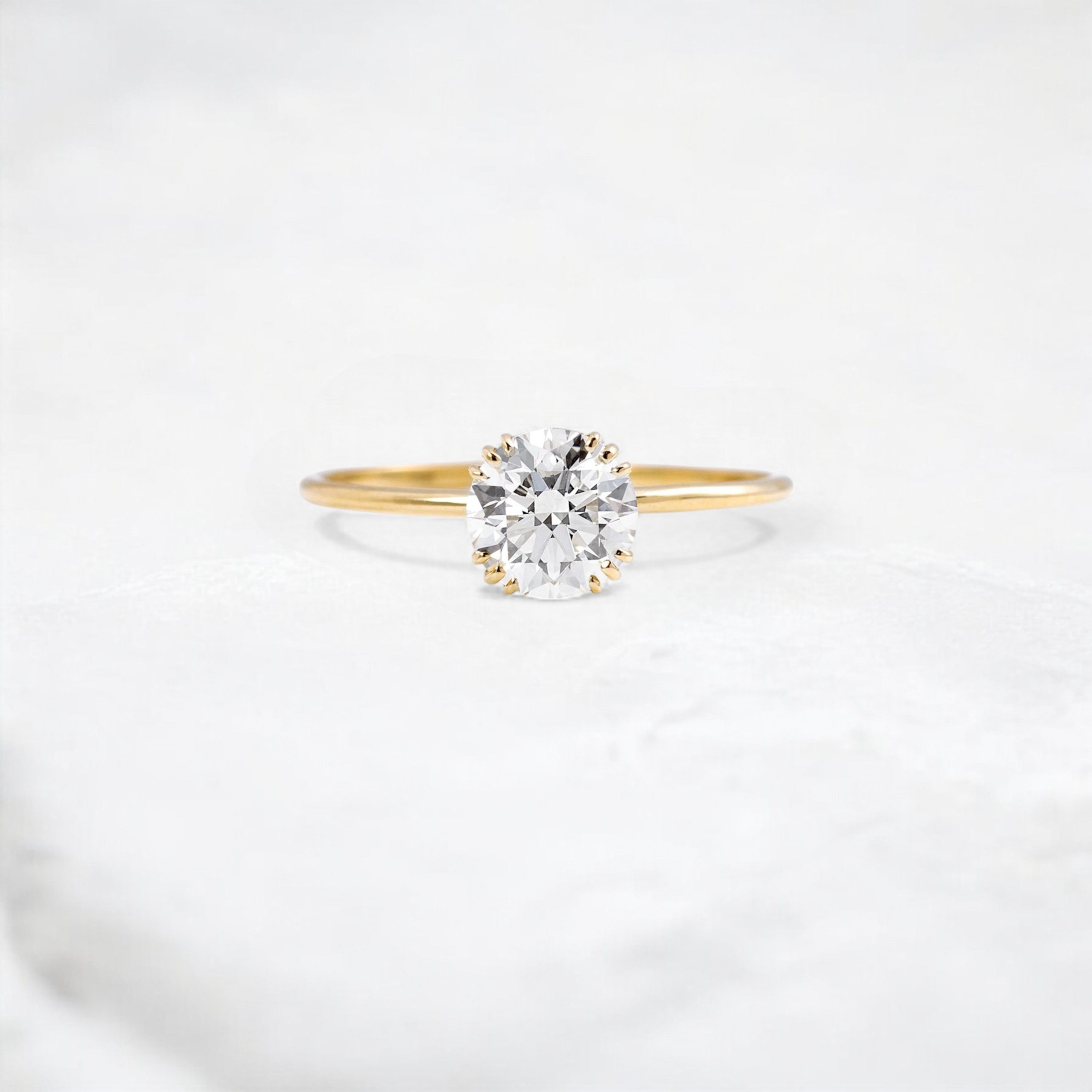 eternal-light-round-cut-moissanite-ring-4-prong-in-gold-shine-1-ct-yellow-gemfora-1