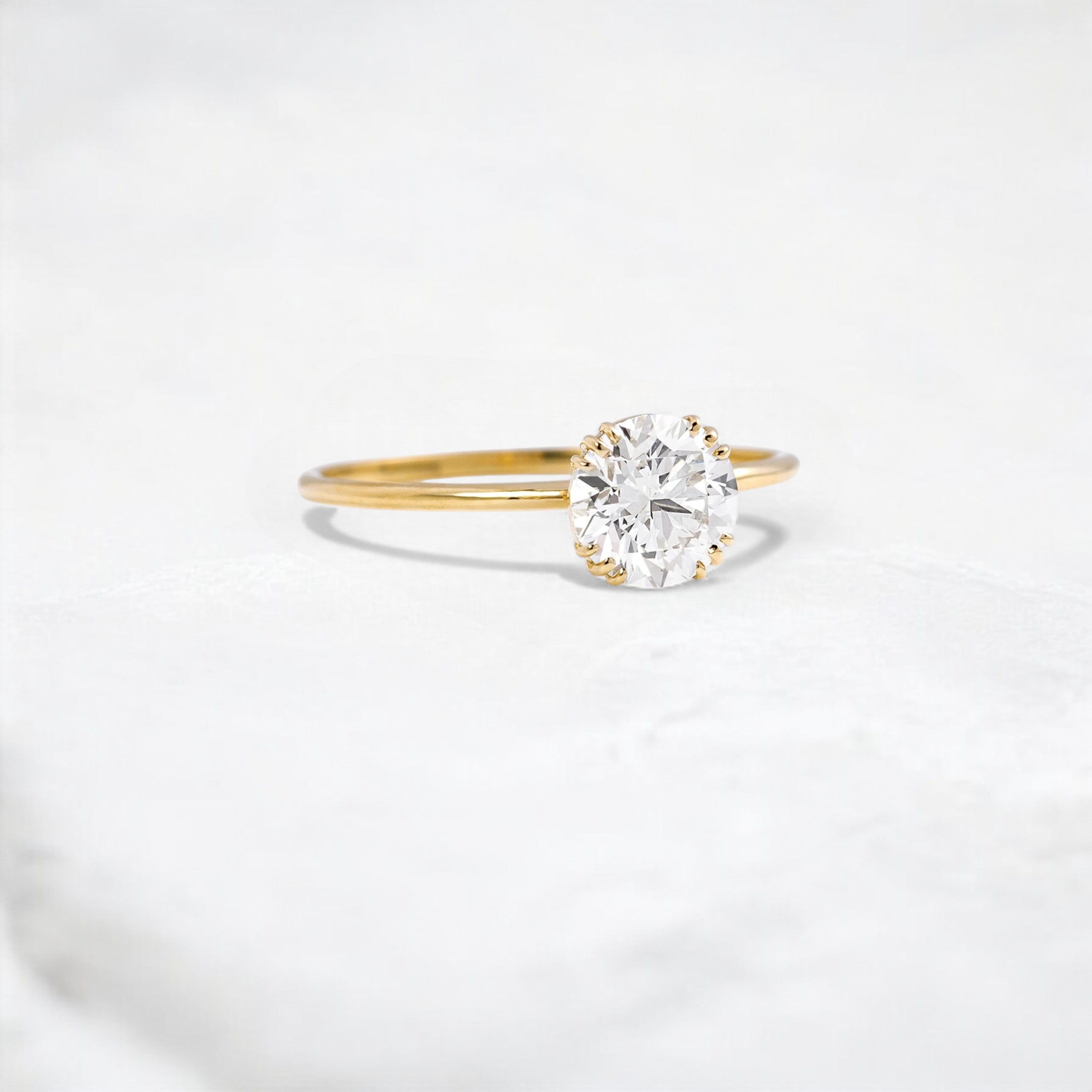 eternal-light-round-cut-moissanite-ring-4-prong-in-gold-shine-1-ct-yellow-gemfora-2