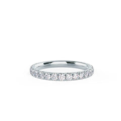 1.7mm Round Brilliant Cut 3/4 Eternity Moissanite Wedding Band