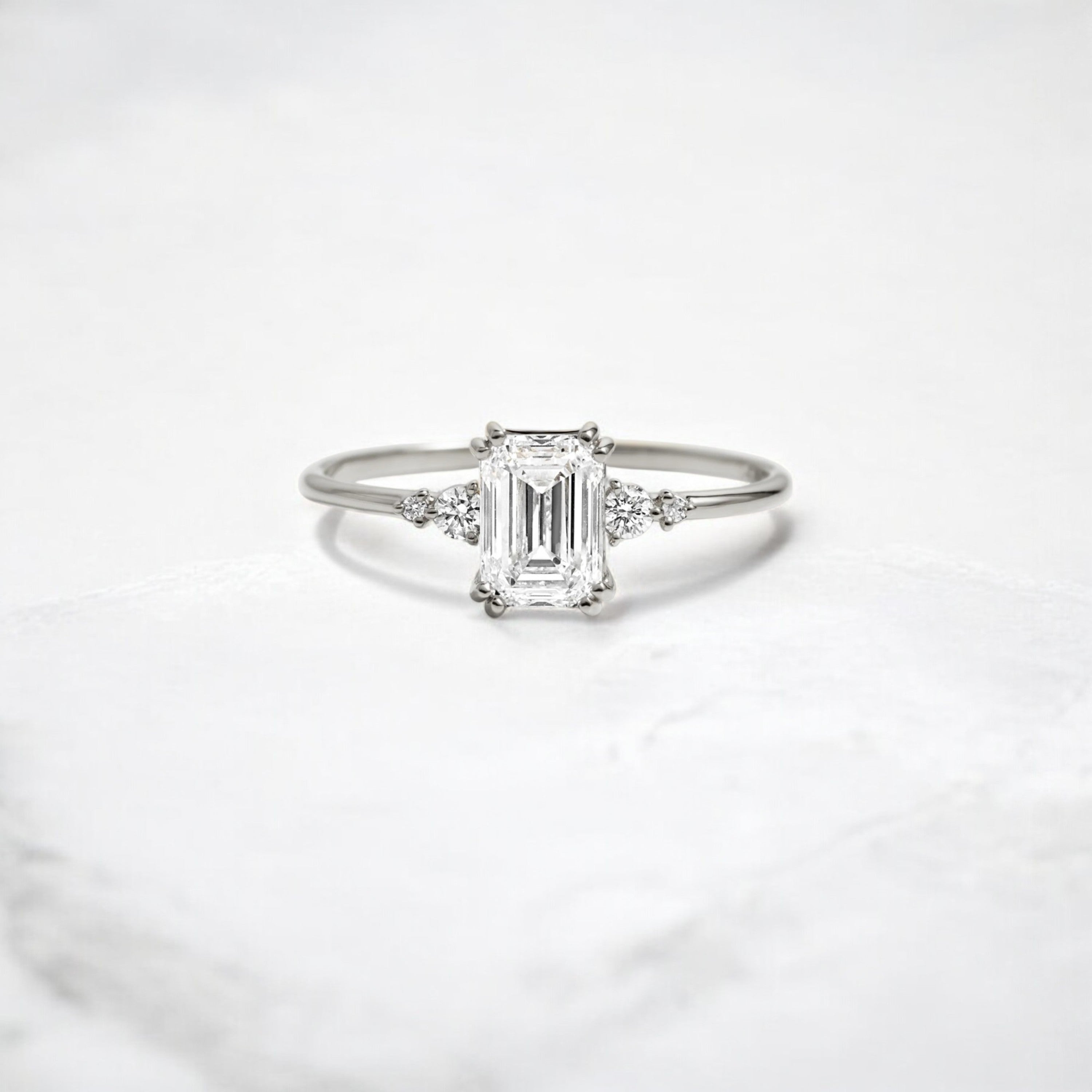 handmade-cluster-emerald-double-prong-moissanite-engagement-ring-1-01-platinum-gemfora-1