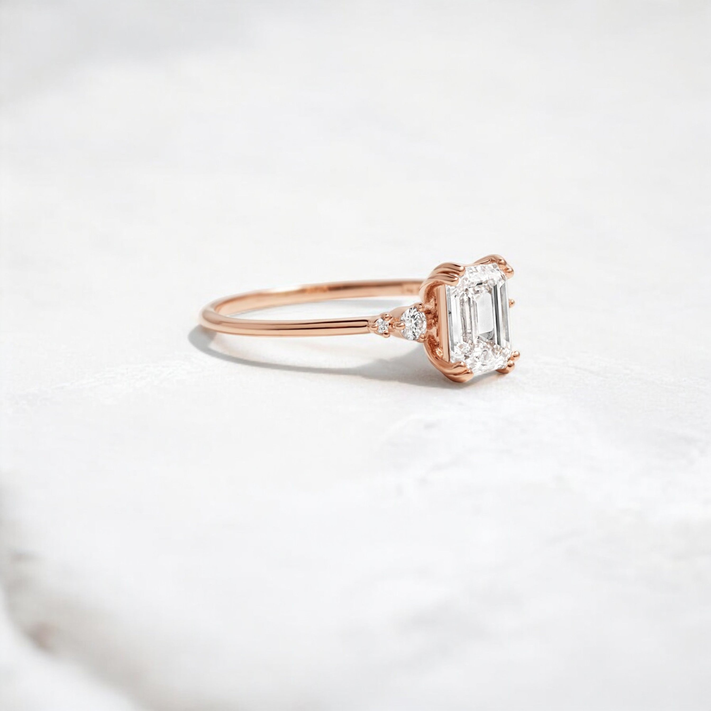 handmade-cluster-emerald-double-prong-moissanite-engagement-ring-1-01-rose-gold-gemfora-2